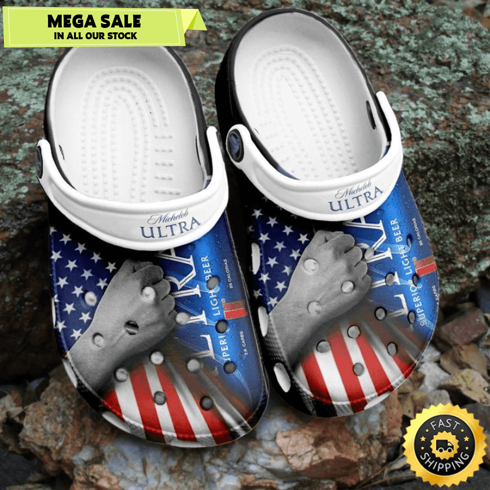 Michelob Ultra Beer Clogs Crocs Shoes Crocband Comfortable For Men Women 0