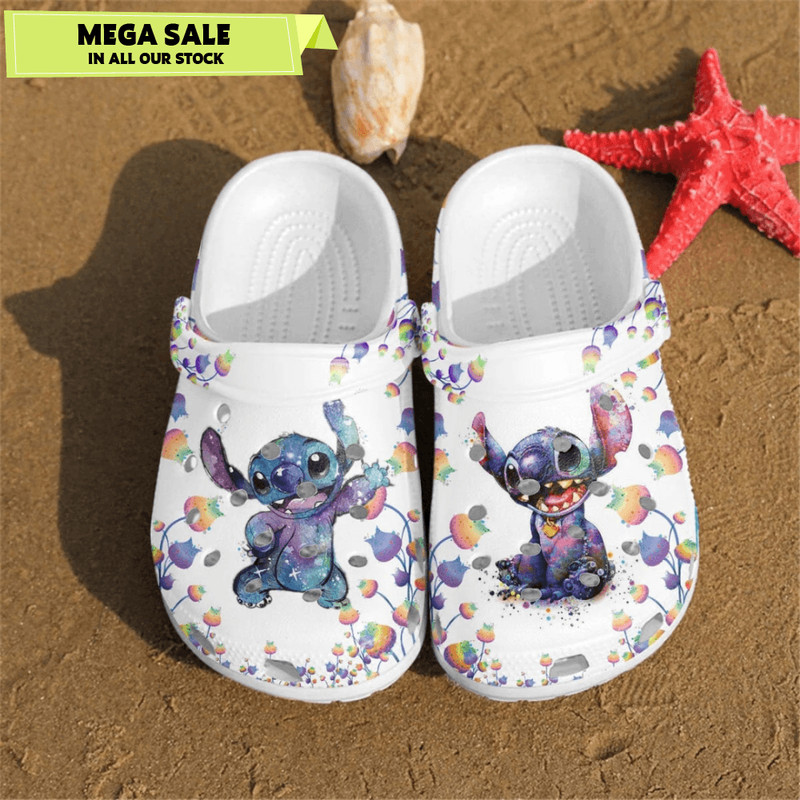 Lilo And Stitch Crocs Crocband Shoes Comfortable Clogs For Men Women 0