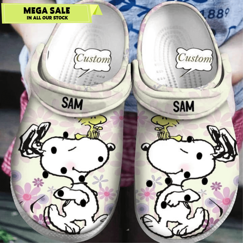 Custom Name Snoopy Cute Crocband Crocs 0