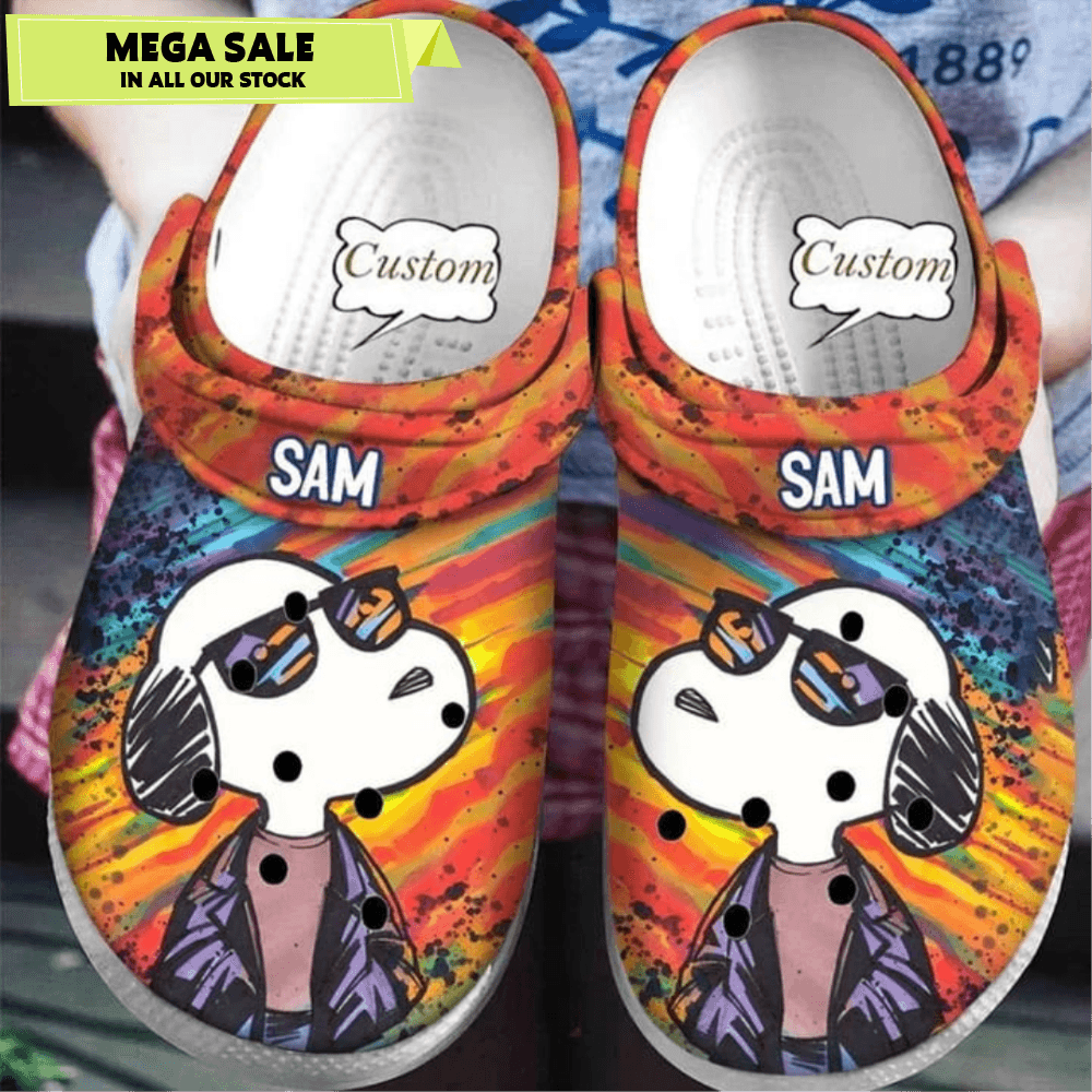 Custom Name Snoopy Color Crocband Crocs 0