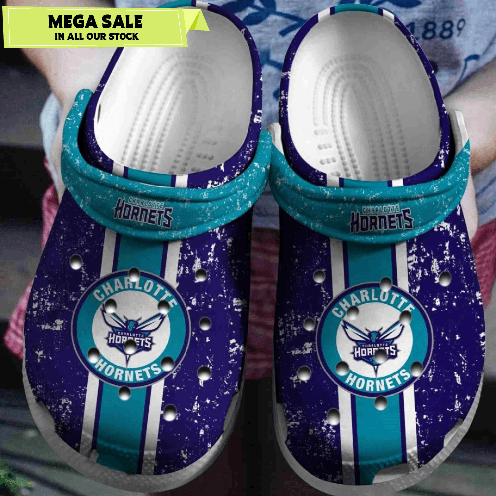 Charlotte Hornets Basketball Club Crocs Comfortable Clogs Crocband Shoes For Men Women 0