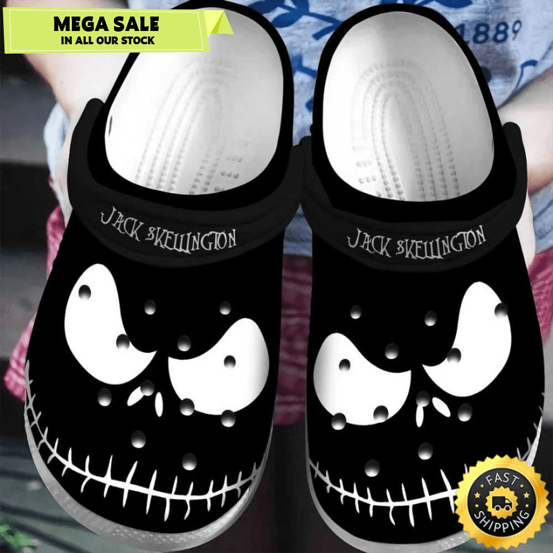 Black Jack Skellington Horror Movie Halloween Crocs Clogs Crocband Shoes 0