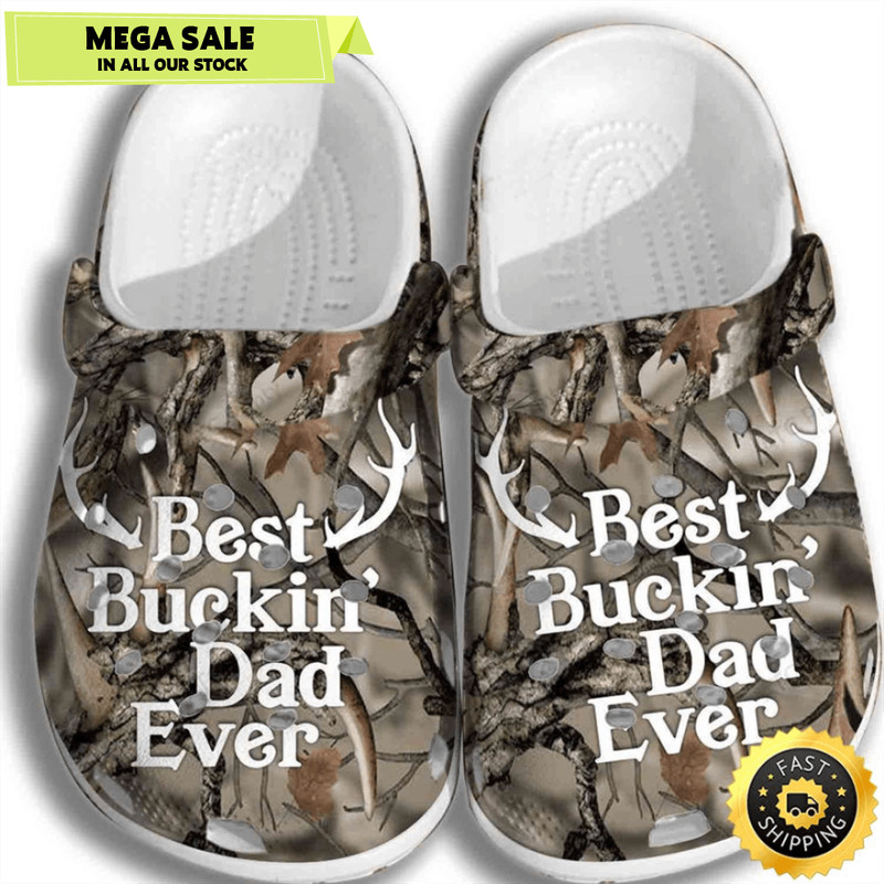 Best Buckin Dad Ever Crocs Crocband Clogs 0