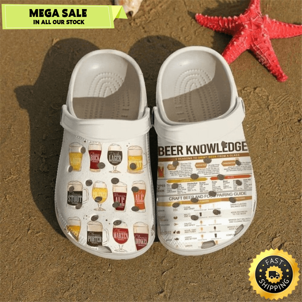 Beer Knowledge 102 Gift For Lover Rubber Clog Shoes Comfy Footwear 0