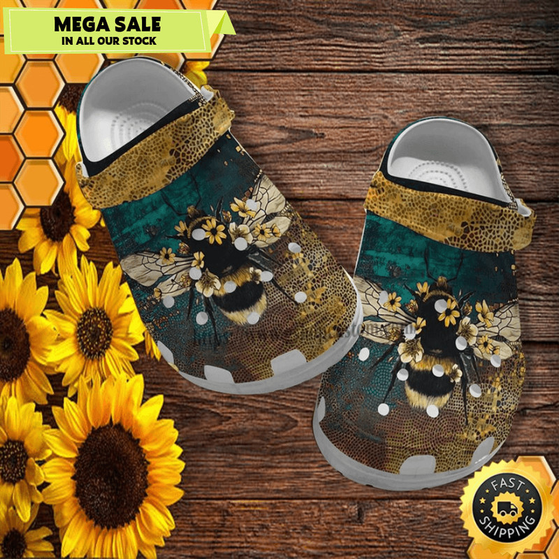 Bee Daisy Boho Twinkle Bee Kind Hippie Daisy Sunflower Shoes Croc Clogs Gift Daughter 0