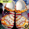 Baseball On Fire USA Flag 4th Of July Crocs Crocband Clogs 0
