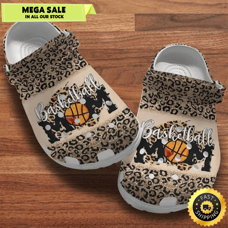 Baseball Mom Leopard Pattern Happy Mothers Day Birthday For Baseball Mom Crocs Clog Shoes 0