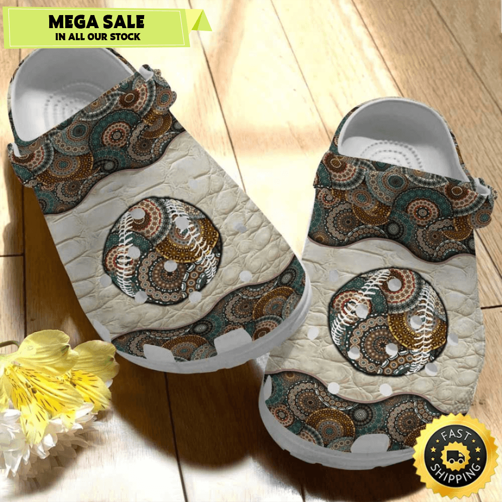 Baseball Ball Hippie Crocs Clogs Crocband Shoes 0