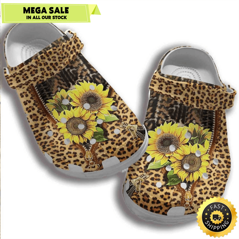 Animal Skin Sunflower Cheetah Sunflower Shoes Custom Shoe Gifts For Mother Day 0