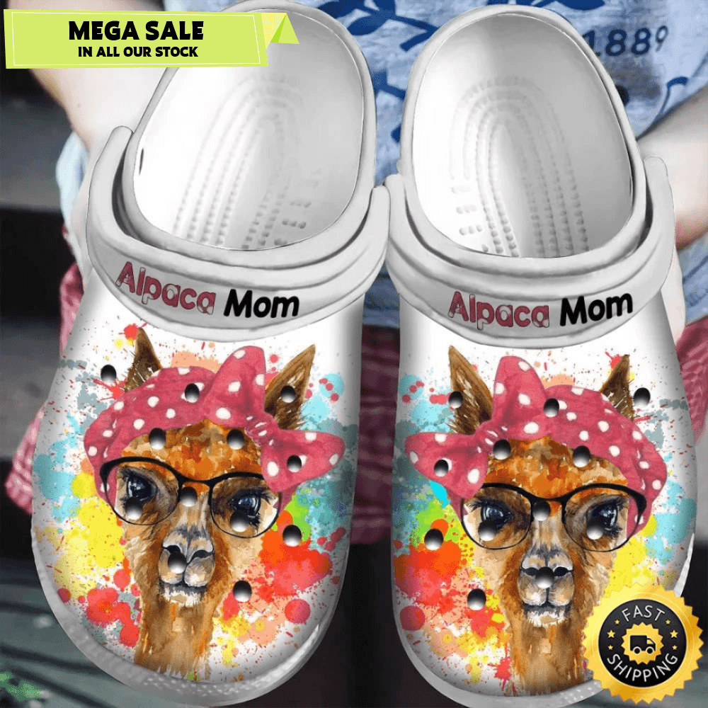 Alpaca Mom Crocs Classic Clogs Shoes Mothers Day Gift 0