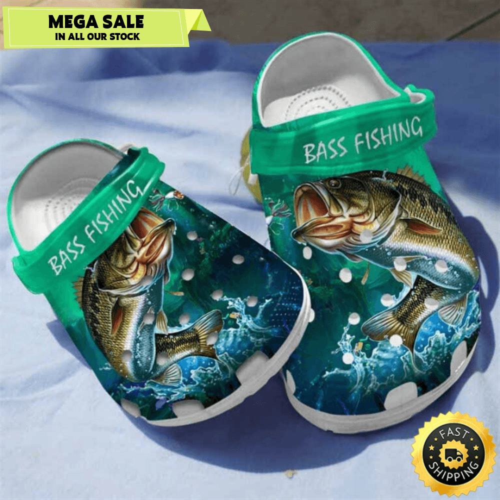 Amazing Bass Fishing Clogs Crocs Shoes Gifts For Fathers Day 0