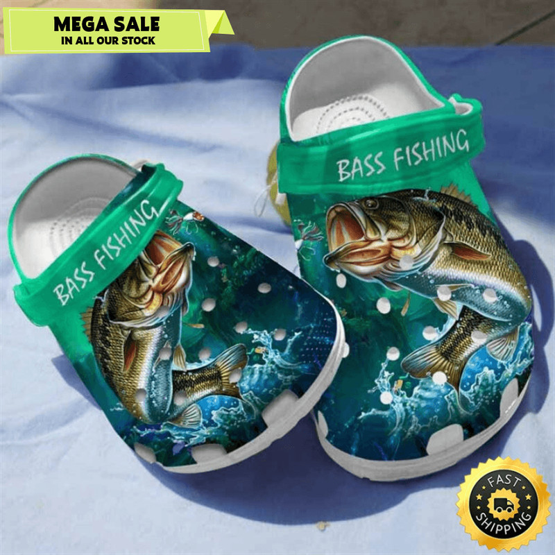 Amazing Bass Fishing Clogs Crocs Shoes Gifts For Fathers Day 0