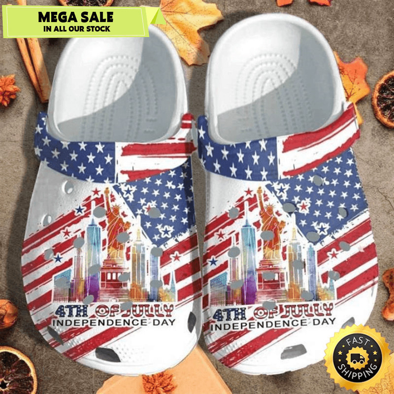 4th July Independence Day Liberty USA Crocs Crocband Clogs 0