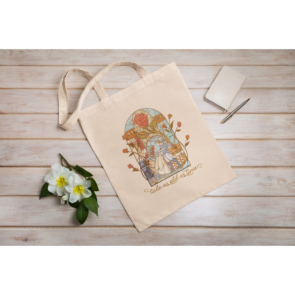 Vintage Tale As Old As Time Tote Bag  Cotton Canvas Tote Bag  Sustainable Bag  Tote Bag  Retro Tote Bag  Perfect Gift Disney Trip 2024 1.jpg