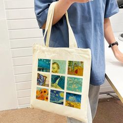Artsy Tote Bag, Vincent Van Gogh Tote Bag, Van Gogh Art Gift, Artsy Gift, Art Library GIft
