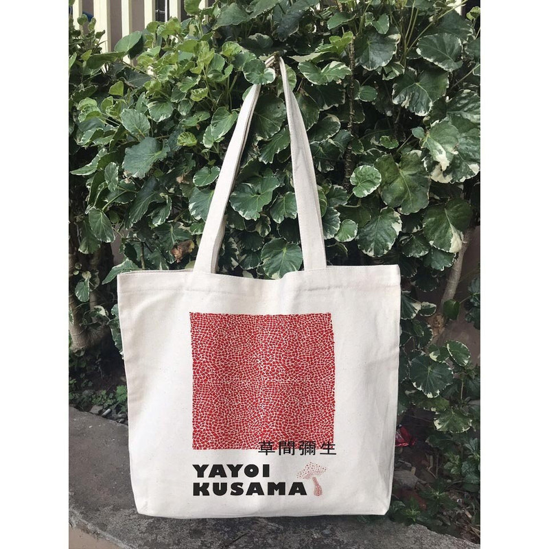 Yayoi Kusama Art Tote Bag, YaYoi Kusama Print. Japanese Style Tote Bag.jpg