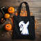 Dabbing Ghost Tote Bag, Trendy Dance Move, Spooky Ghost Canvas Bag, Halloween Vibes Shoulder Bag, Halloween Accessories, Halloween Party Bag.jpg