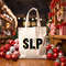 SLP Christmas Tote Bag, Speech Therapist Canvas Bag, SLP Xmas Shoulder Bag, Speech Therapist Christmas Shopper Bag, SLP Xmas Accessories.jpg