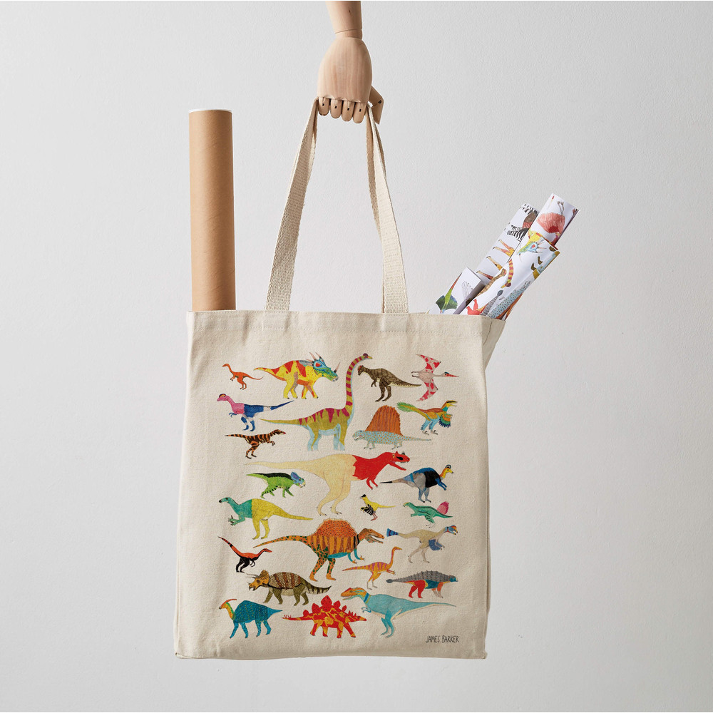 Dinosaurs Canvas Tote Bag, shopper, dinosaur print, shoulder bag, fair trade, canvas bag, gift for her, gift for him, canvas tote.jpg