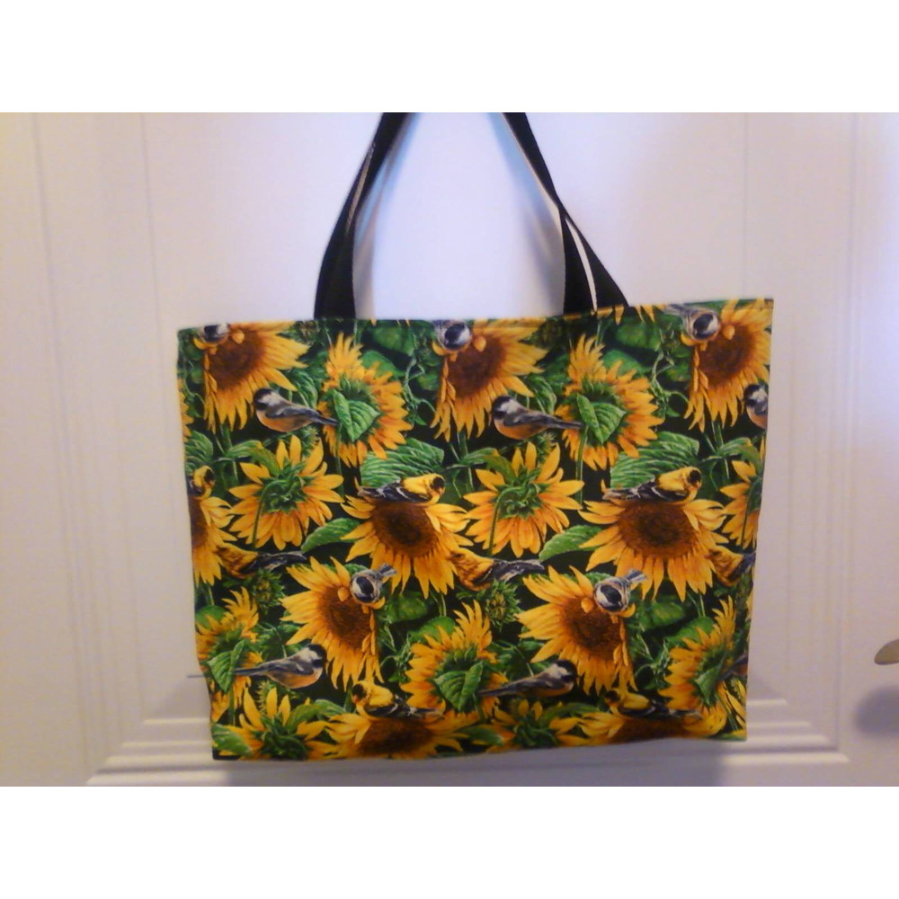Sunflower  print tote bag.jpg