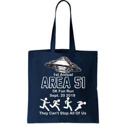 1st annual area 51 fun run sept. 20, 2019 tote bag