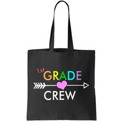 1st Grade Crew Arrow Heart Tote Bag