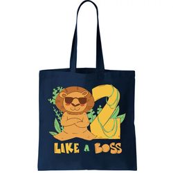 2nd Birthday Like A Boss Lion Cute Gift Tote Bag