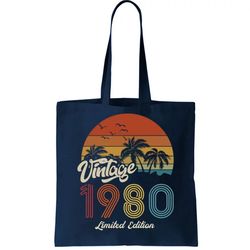 43rd Birthday Vintage Limited Edition 1980 Tote Bag