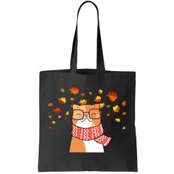 Autumn Cat Fall Season Tote Bag