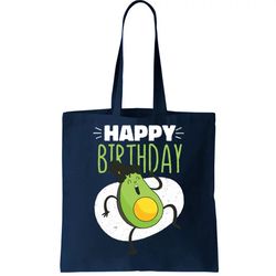 Avocado Happy Birthday Tote Bag