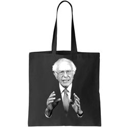 bernie sanders hands black and white portrait tote bag
