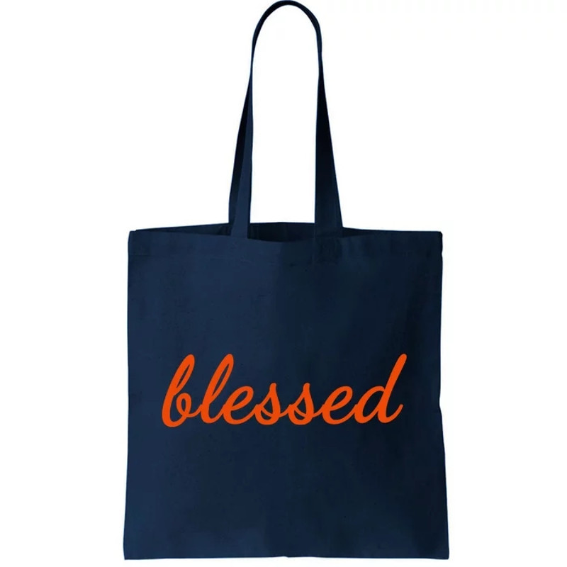Blessed Orange Christian Tote Bag.jpg
