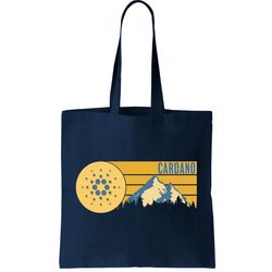 Cardano Vintage Mountains Crypto Currency Tote Bag