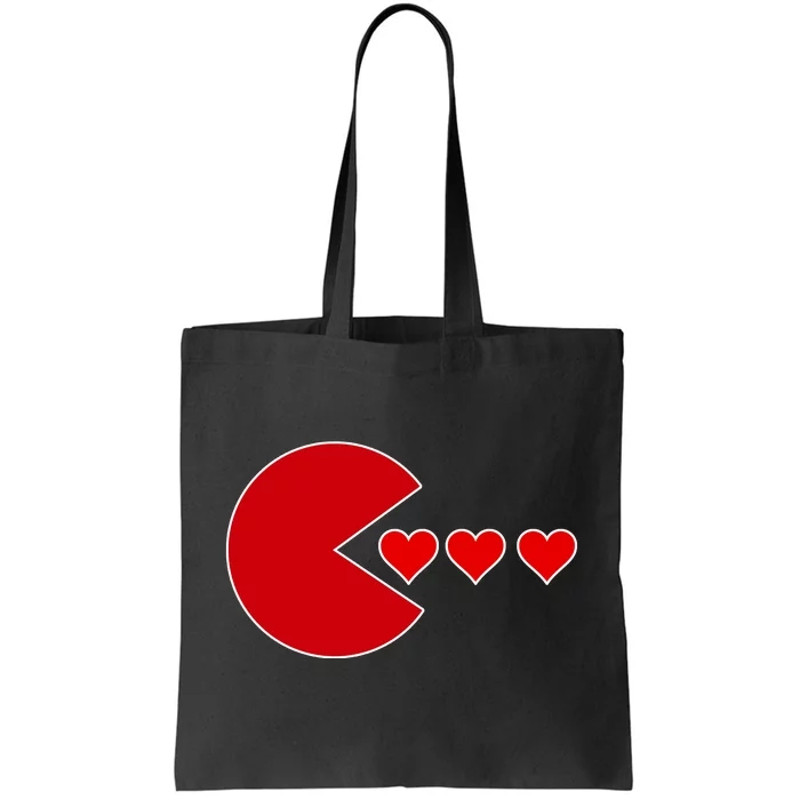 Cute Valentines Day Gamer Hear Retro Tote Bag.jpg