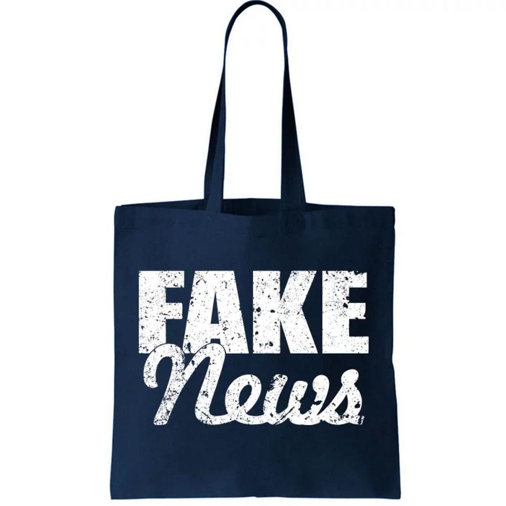 Distressed Fake News Logo Tote Bag.jpg