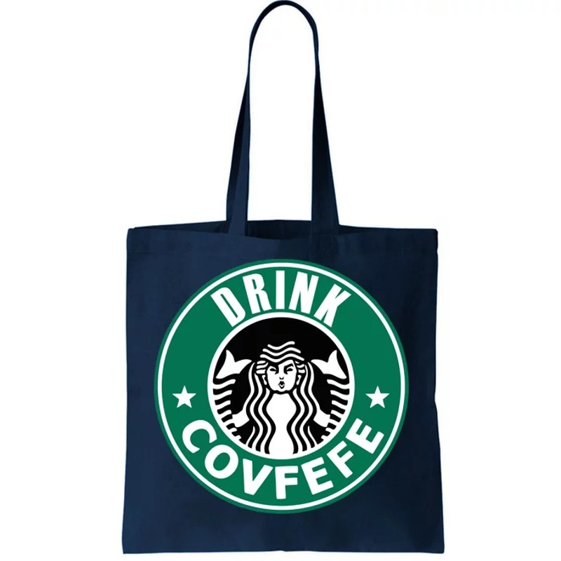 Drink Covfefe Funny Parody Logo Tote Bag.jpg