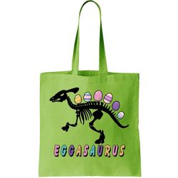 Eggasaurus Plateosaurus Funny Cute Easter Tote Bag