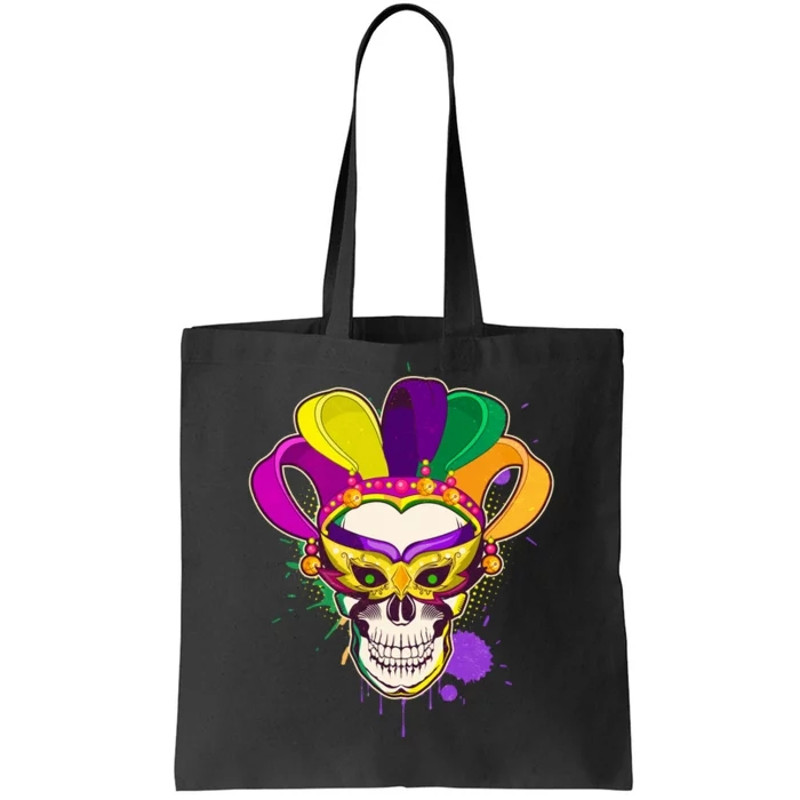 Festive Mardi Gras Skull Tote Bag.jpg