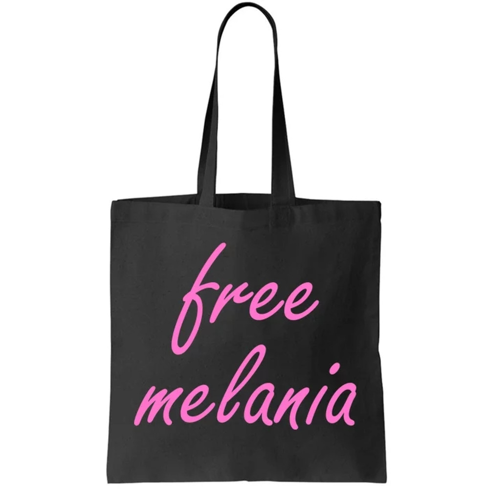 Free Melania Pink Script Logo Tote Bag.jpg