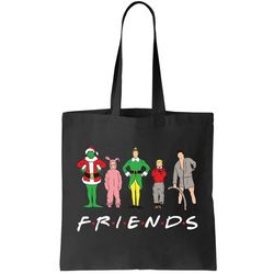 friends christmas family classic movies funny tote bag