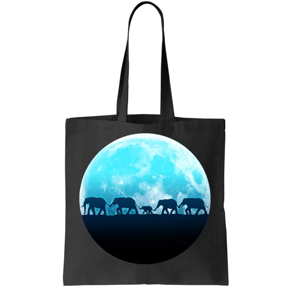 Full Moon With Elephant Family Tote Bag.jpg