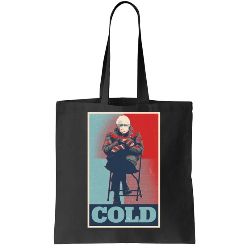 Funny Vintage Vote Cold Poster Bernie Sanders Mitten Meme Tote Bag.jpg