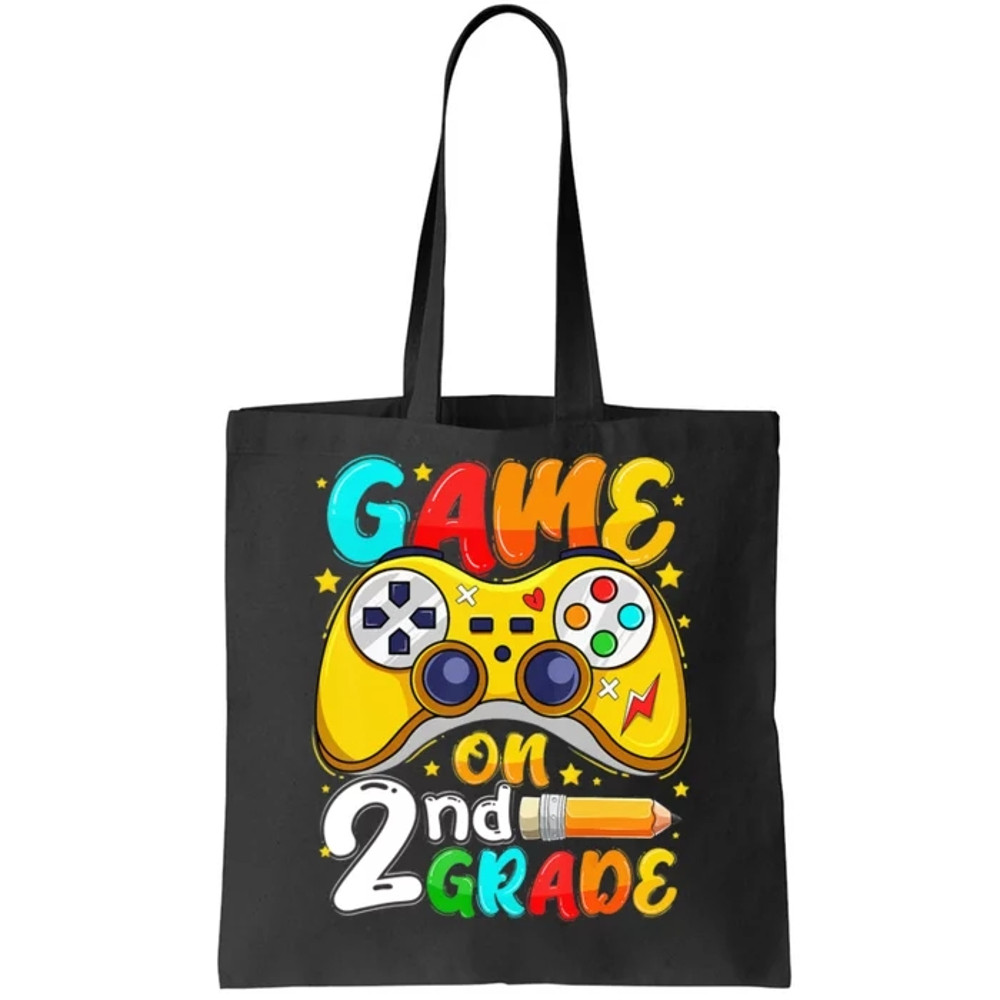 Game On 2nd Grade Back To School Gamer Tote Bag.jpg