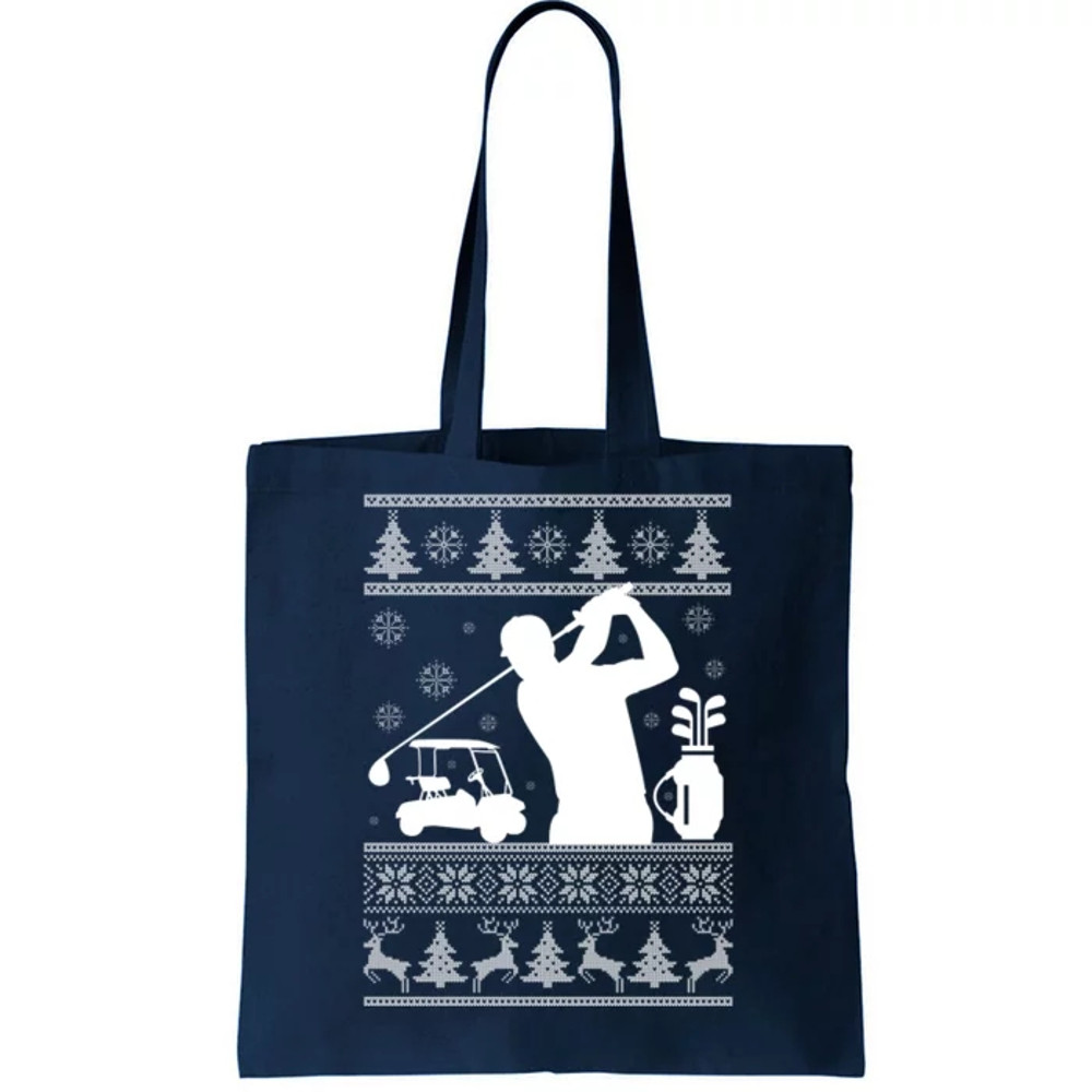Golfing Fan Ugly Christmas Sweater Tote Bag.jpg