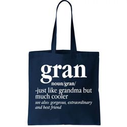 gran funny definition grandmother tote bag