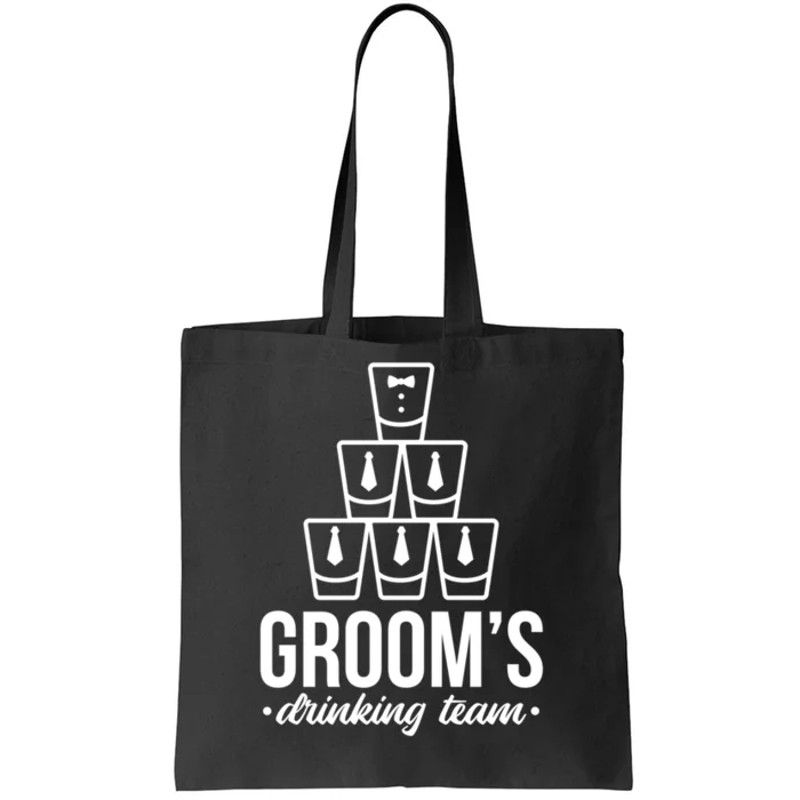 Grooms Drinking Teem Glass Tote Bag.jpg