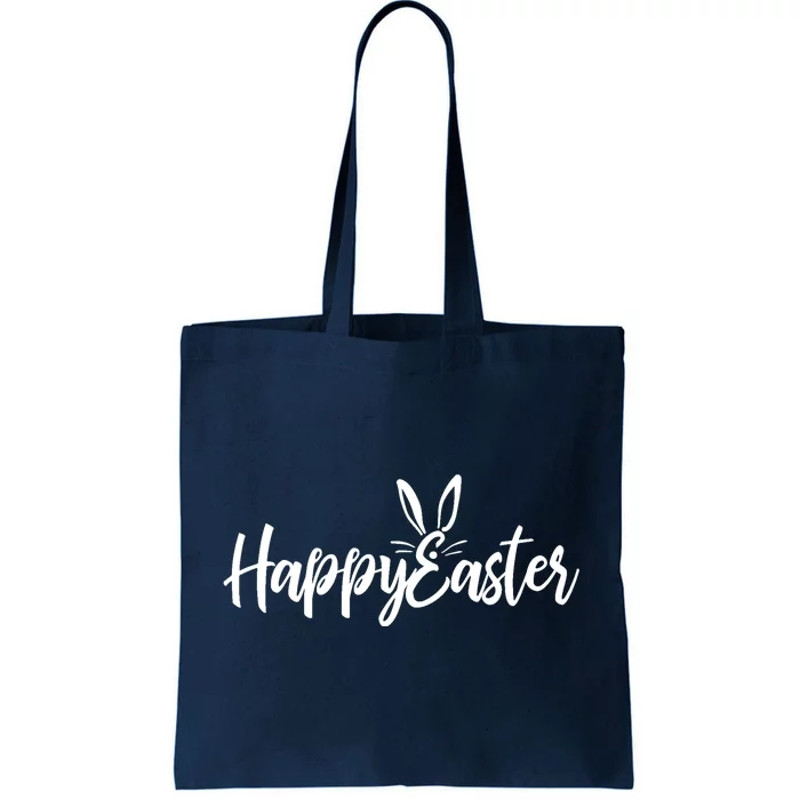 Happy Easter Cursive Signature Tote Bag.jpg