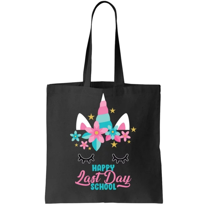Happy Last Day Of School Unicorn Face Tote Bag.jpg
