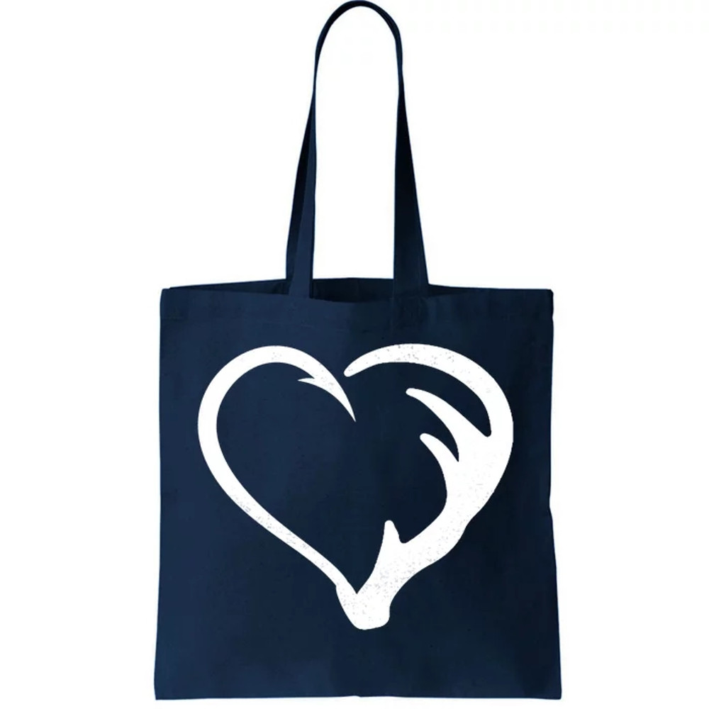 Hunting Fishing Antler Heart Hunter Tote Bag.jpg
