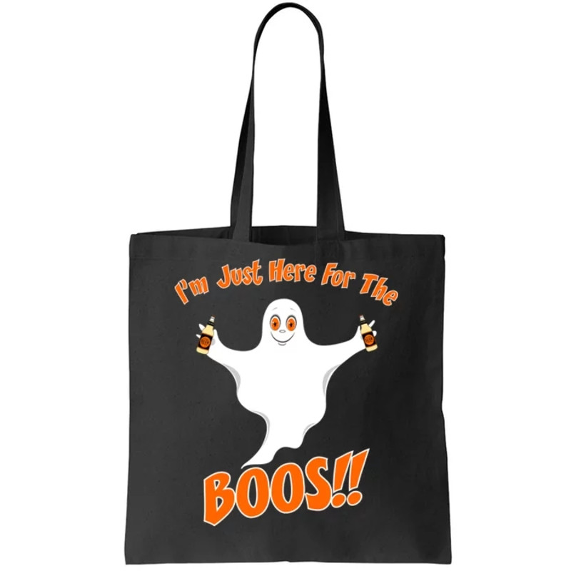 I'm Just Here For The Boos! Halloween Ghost Tote Bag.jpg